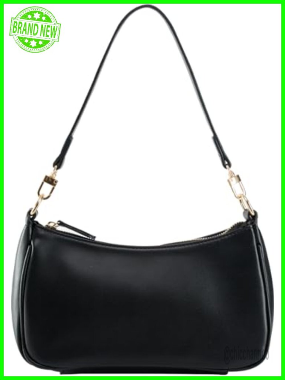 PU Leather Shoulder Bag Removable Strap Crossbody Clutch Tote Purse
